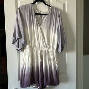 Purple ombré romper with pockets.